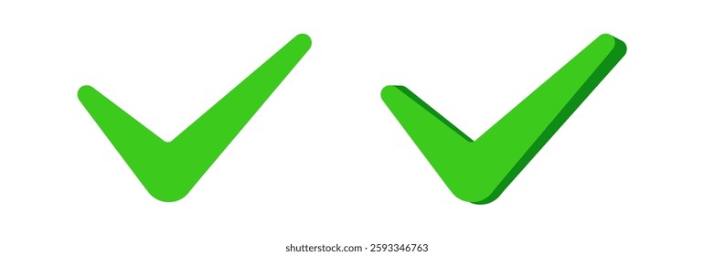 Two large green check marks side by side, symbolizing approval, success, or correct action.
