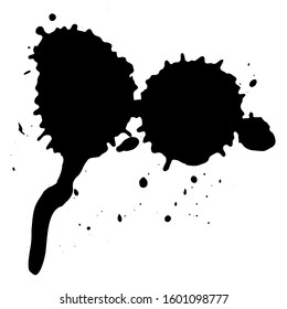 Two large spots that merged in the shape of fashionable rounded sunglasses. Associative psychological abstraction for advertising or in addition to design on the theme of fashion or girlish power.