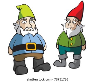 Two Lawn Gnomes