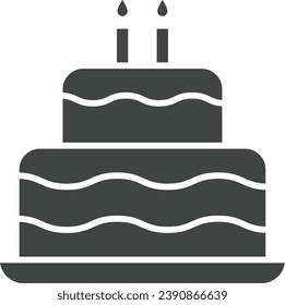 Two layered cake icon vector image. Suitable for mobile application web application and print media.