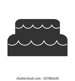 Two layered cake vector image to be used in web applications, mobile applications and print media. 