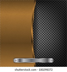 Two layers with bronze and metal dot surface