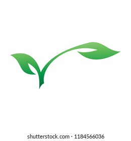 Two Leaf Buds Logo Template, Leaf Vector Logo, Checklist With Shape Leaf Logo