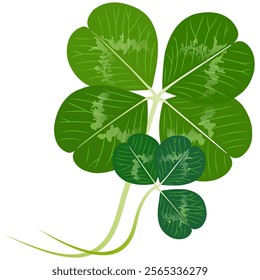 two leaf clover vector design	