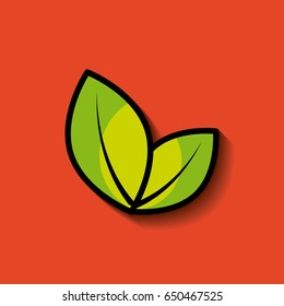 two leaves nature concept image 