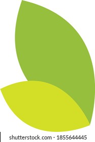 Ilustración con el logotipo del spa de la naturaleza de dos hojas 