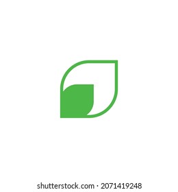 dos hojas simple símbolo vector