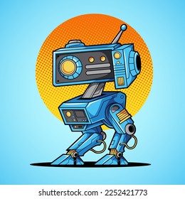 Two Legged robot vector illustration