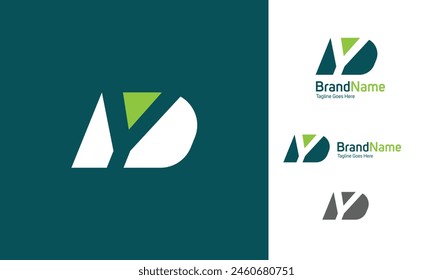 Two letter alphabet logo using letter Y and D