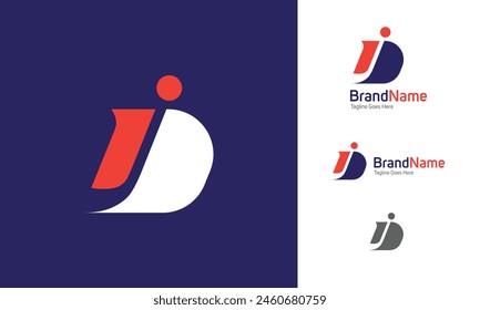Two letter alphabet logo using letter J and D