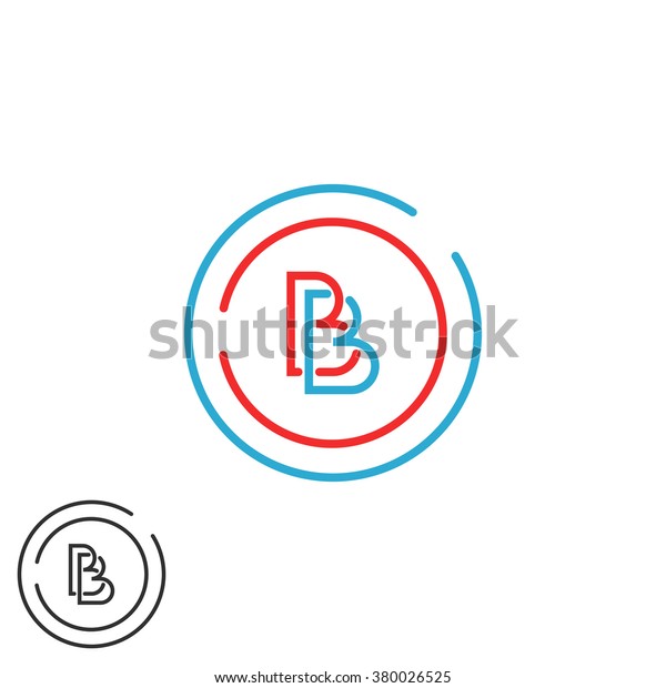 Zwei Buchstaben B Logo Monogramm Uberlappendes Symbol Blauer Stock Vektorgrafik Lizenzfrei