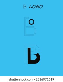 Two letter B logos in black colour with sky blue background . 