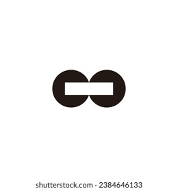 Two Letter c, curve  geometric symbol simple logo vector