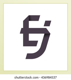 Two letter composition for initial, logo or signature