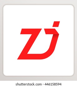 Two letter composition for initial, logo or signature started by Z letter