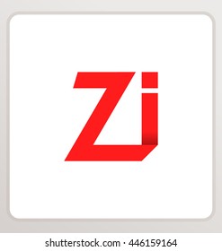 Two letter composition for initial, logo or signature started by Z letter