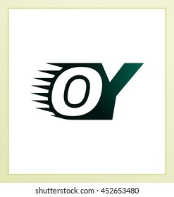 Two letter composition for initial, logo or signature started by O letter