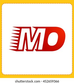 Two letter composition for initial, logo or signature started by M letter