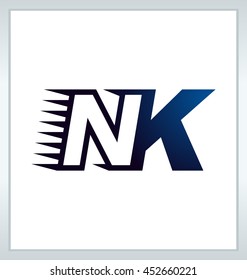 Two letter composition for initial, logo or signature started by N letter