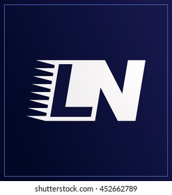 Two letter composition for initial, logo or signature started by L letter