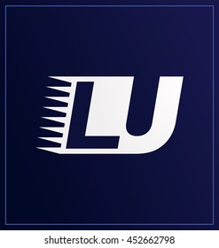 Two letter composition for initial, logo or signature started by L letter