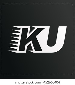 Two letter composition for initial, logo or signature started by K letter