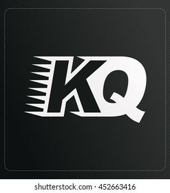 Two letter composition for initial, logo or signature started by K letter