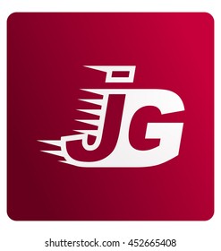 Two letter composition for initial, logo or signature started by J letter
