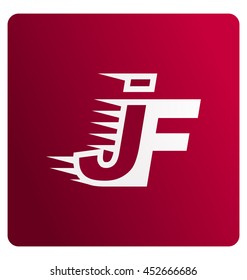 Two letter composition for initial, logo or signature started by J letter
