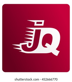 Two letter composition for initial, logo or signature started by J letter
