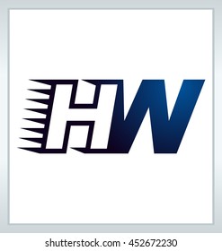 Two letter composition for initial, logo or signature started by H letter