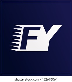 Two letter composition for initial, logo or signature started by F letter