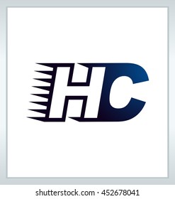 Two letter composition for initial, logo or signature started by H letter