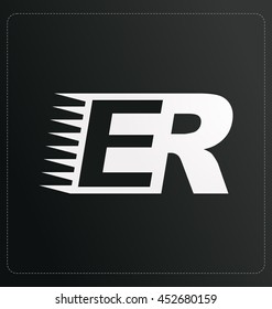 Two letter composition for initial, logo or signature started by E letter
