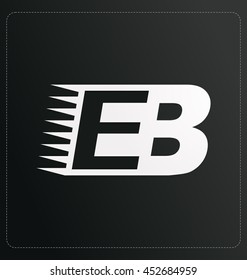 Two letter composition for initial, logo or signature started by E letter