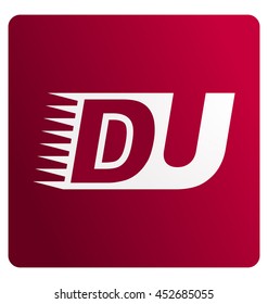 Two letter composition for initial, logo or signature started by D letter