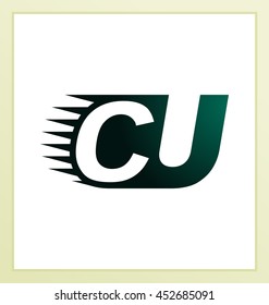 Two letter composition for initial, logo or signature started by C letter