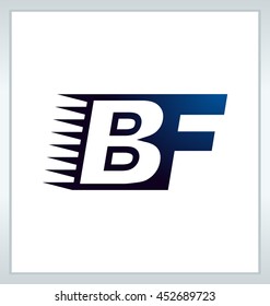 Two letter composition for initial, logo or signature started by B letter