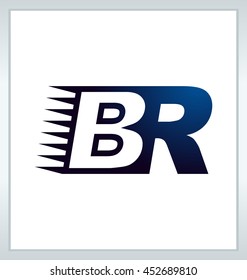 Two letter composition for initial, logo or signature started by B letter