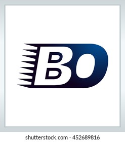 Two letter composition for initial, logo or signature started by B letter