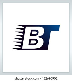 Two letter composition for initial, logo or signature started by B letter