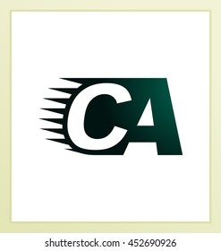 Two letter composition for initial, logo or signature started by C letter