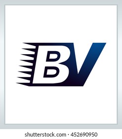 Two letter composition for initial, logo or signature started by B letter