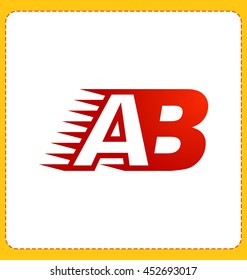 Two letter composition for initial, logo or signature started by A letter