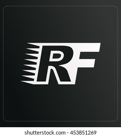 Two letter composition for initial, logo or signature started by R letter