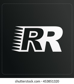 Two letter composition for initial, logo or signature started by R letter