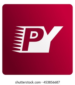 Two letter composition for initial, logo or signature started by P letter