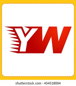 Two letter composition for initial, logo or signature started by Y letter