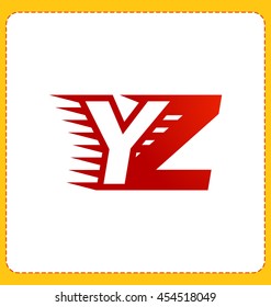 Two letter composition for initial, logo or signature started by Y letter