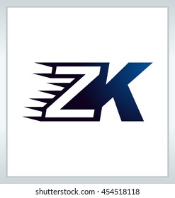 Two letter composition for initial, logo or signature started by Z letter